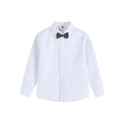 thumbnail image 2 of LYMAYTER 2-16Y Toddler Boys Long Sleeve Dress Shirts Kids Classic Solid Formal Casual Uniform Shirts, 2 of 8