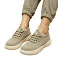 thumbnail image 2 of Domuza Womens Striped Fly Knit Slip On Sneakers, Elastic No-Tie Lace Lightweight Platform Casual Walking Shoes with Fashion Letter Detail Green 8.5（EU-41）, 2 of 5