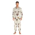 thumbnail image 3 of FORMRS Onesies Pajama for Adults Unisex Hoodie Winter Jumpsuit One Piece Sleepwear, Sizes S-2XL, Beige Cowboy Pattern, 3 of 7