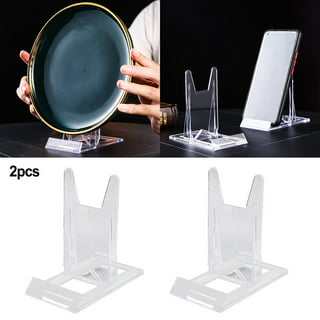 Yirtree Plate Stands for Display - 3/4/5 PCS Metal Square Wire Plate Holder  Display Stand + Picture Frame Stand Holder Easel for Book, Decorative  Plate, Plaque, Photo, Platter 
