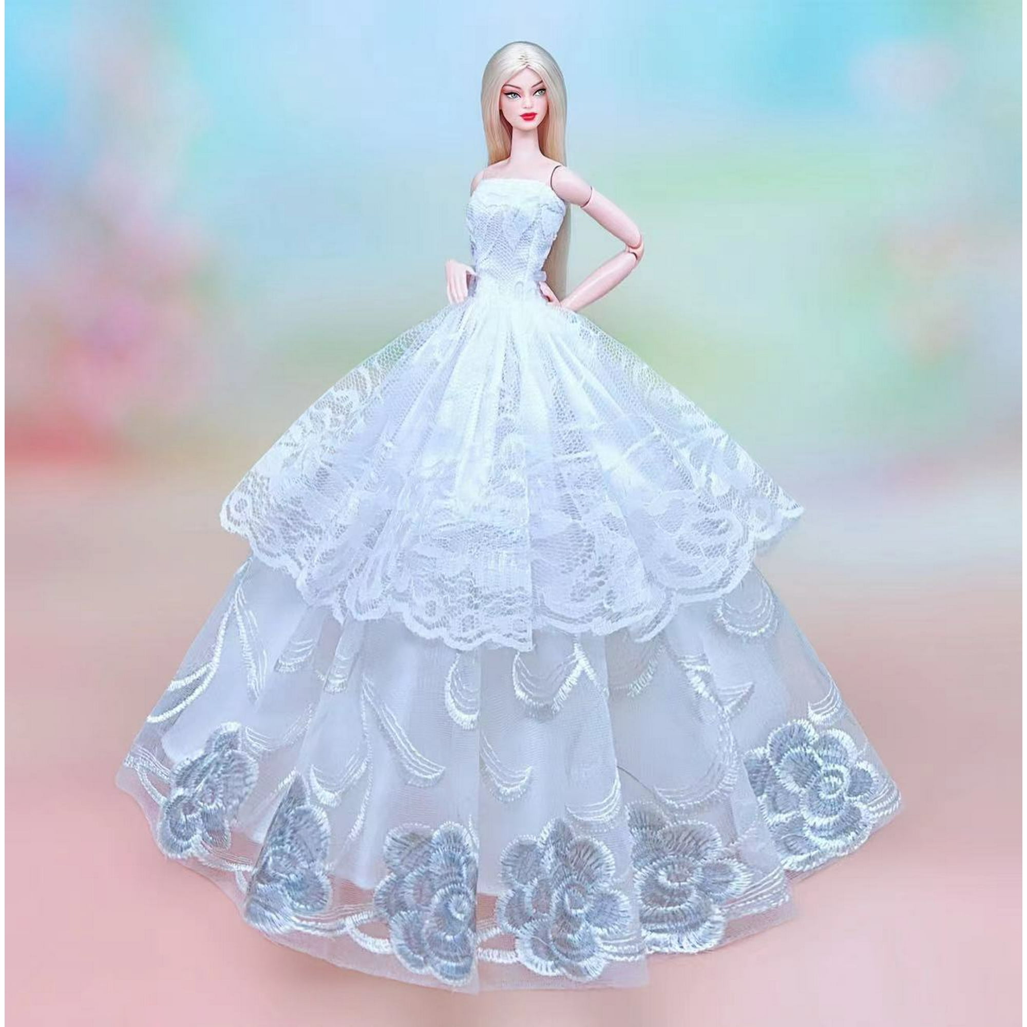 Genuine case for clothes doll barbie dress princess wedding dresses evening  dress for barbie doll accessories outfits Clothing - Walmart.ca