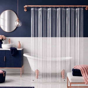 Dainty Home Heavyweight PEVA Shower Liner with Magnets, 70x72