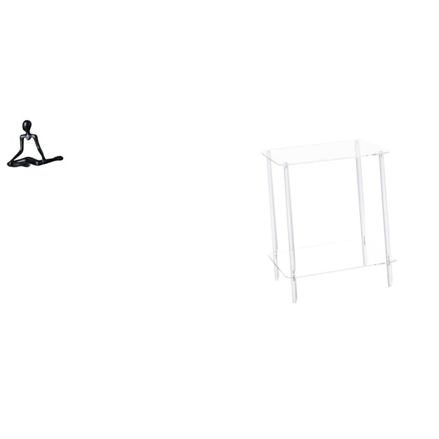Figura de pensador creativo, escultura decorativa para dormitorio, regalo de inauguración de la casa, con mesa auxiliar de acrílico transparente, mesi