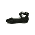 thumbnail image 4 of Little/Big Girls Glitter Round Toe Classic Criss Cross Strap Mary Jane Flat 19741, 4 of 5