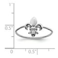 thumbnail image 3 of Sterling Silver Rhodium-plated Polished Fleur De Lis Ring - Size 7, 3 of 3