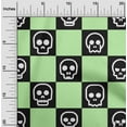 thumbnail image 1 of oneOone Cotton Poplin Lime Green Fabric Skull Fabric For Sewing Printed Craft Fabric By The Yard 42 Inch Wide, 1 of 4