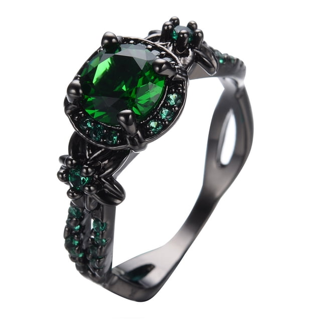 Sonducket Anillo de cobre de moda para mujer y niña, decoración personalizada, anillos de joyería, accesorio decorativo para boda, fiesta de compromiso Ropa, zapatos y accesorios Miscelánea Verde Sonducket AP014450-06