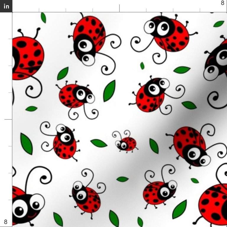 Lady Bug Mania - Floral Fabric Squares, Charm Pack, Clothworks