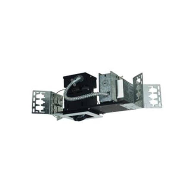 Black Interior With White Trim Jesco Lighting MG1650-1EWB Modulinear Directional Lighting For New Construction Double Gimbal 50W MR16 1-Light Linear