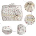 thumbnail image 3 of Tocador Organizador Aseo Bag Cosmetic Nylon Floral Gran Capacidad Viajes para Mujeres, 3 of 8
