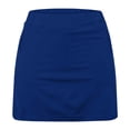 thumbnail image 4 of Oiangi Athletic Skorts for Women High Waist Stretchy Tennis Shorts Solid Color Gym Workout Shorts Dark Blue 2XL, 4 of 6
