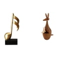 thumbnail image 1 of Escultura creativa de nota musical, figura de resina, adorno de mesa, centro de mesa, recuerdo decorativo de fiesta para escritorio, chimenea, dormito, 1 of 8