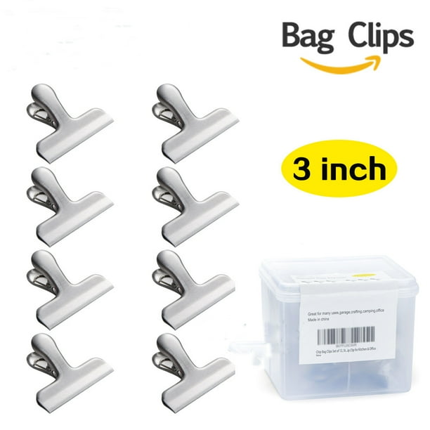 10 Packs Chip Clips & Stainless Steel Food Bag Clips with 3 Inch