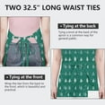 thumbnail image 6 of Green Christmas Tree and Snow Apron-Garden Aprons for Women with Pockets-Cotton Linen Waterproof Kitchen Cooking Gardening Aprons Adjustable for Kitchen,Cooking,BBQ and Salon 32"x27", 6 of 7
