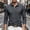 Dark Gray, variant on Kosheko Men's Point-Collar Contrast-Trim Pocket Rugged Shirt, Breathable Cotton Blend for casual business wear Yellow M