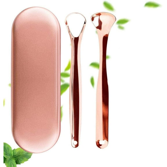 Tongue Scraper Steel, Tongue Cleaner Metal for Adults & Kids with Travel Handy Case,Free Metal Tongue Scrapers Fresher Breath in Seconds,Help Your Oral Hygiene