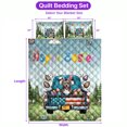 thumbnail image 5 of Happy Easter Pitbull American Flag Truck Quilt Bedding Set Terrier Dog Lover 1 Blanket Bed Cover 2 Pillowcases - 03001, 5 of 5