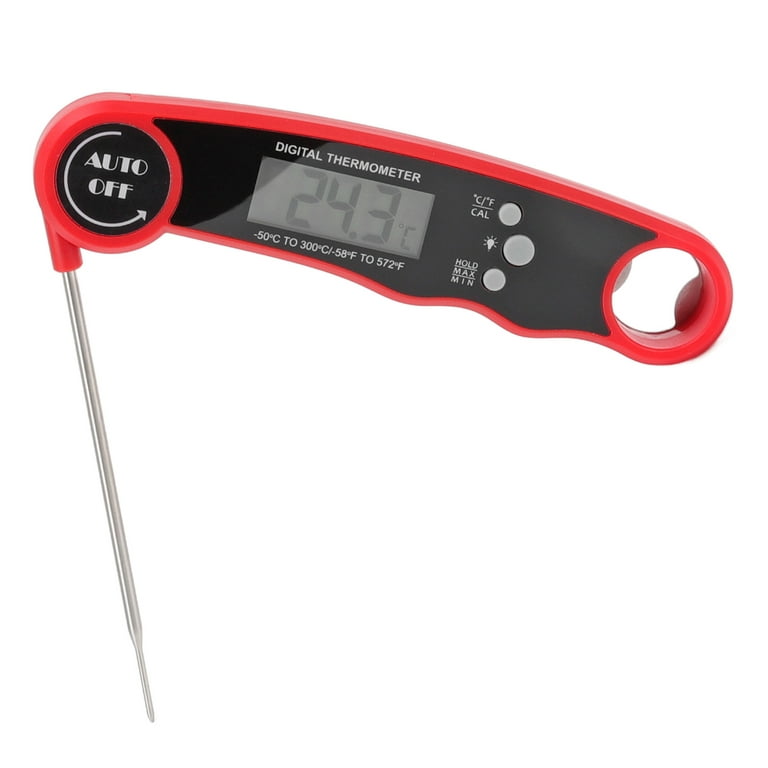 Kitchen Thermometer, LCD Display Meat Thermometer Small Error High  Stability Stainless Steel Probe Memory Function Digital For Kitchen For  Grilling 