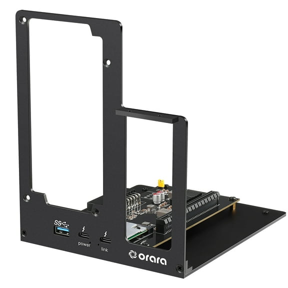 ORARA External eGPU Dock Station, eGPU Enclosure Only Compatible with Thunderbolt 3/4,USB4 40Gbps Graphics Card Dock Compatible with NVIDIA/AMD PCIe, PD 85W, Daisy Chain, ATX Power Supply Support