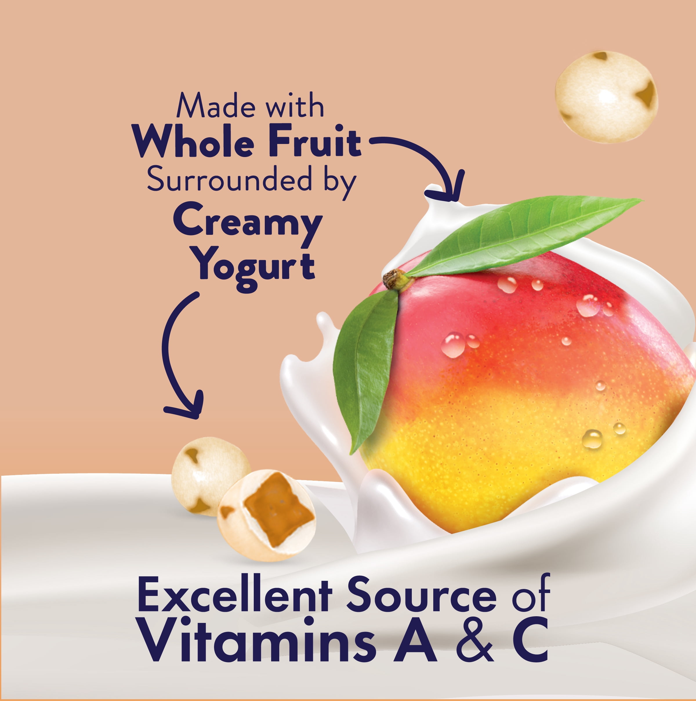 (6 pack) Welch's Fruit 'N Yogurt Blueberry-Acai. & Mango-Peach Soft Fruit Snacks, .7 oz, 20 Count