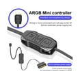thumbnail image 2 of COOLMOON ARGB Controller Lengthen Cable Manual Button Replacement 5V 3Pin to SATA Case Fan RGB Controller for Computer - Black, 2 of 5
