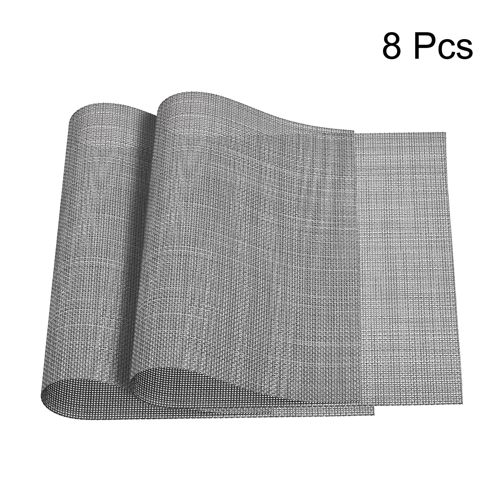 Unique Bargains Durable PVC Washable Woven Place Mat for Dining Tables and Home Use Beige