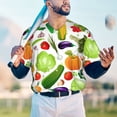 thumbnail image 4 of Fotbe Vegetables2 Baseball Jersey Shirt for Men and Women, Casual Short Sleeves Button Down T-Shirt-3X-Large, 4 of 9