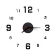 thumbnail image 1 of EeaseMX Reloj de pared DIY sin marco con números arábigos, adhesivo, arte moderno, silencioso, adhesivo acrílico 3D, decoración para el hogar, sala de estar y dormitorio - Negro (GZ-087A), 1 of 7
