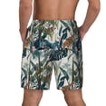 thumbnail image 4 of Uemuo Hawaiian Style Pattern Mens Swim Trunks Quick Dry Board Shorts with Mesh Lining, Stretch Beach Shorts Quick Dry No-Chafing Board Shorts-Small, 4 of 9