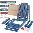 thumbnail image 7 of Oversized Half-Assembled Folding Adirondack Chair, Wood Lounge Patio Chair for Garden Beach,Dark Blue, 7 of 7