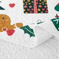 thumbnail image 5 of Manfei Western Xmas Festive Quilt Full,Vintage Santa Claus Full Bedspread Sets,3pcs,1 Coverlet and 2 Pillowcases, 5 of 7