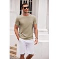 thumbnail image 5 of Mens Cotton Muscle T Shirt Crew Neck Slim Fit Gym Training Workout T Shirt, 5 of 6