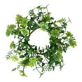 thumbnail image 1 of Cheapark Artificial Wreath Candle Ring Eucalyptus Boxwood Table Party Decor Wreath, 1 of 6
