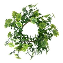 NSESSHome Artificial Boxwood Wreath, Mini Boxwood Wreath Green Candle Wreath for Wall Window Home Decoration