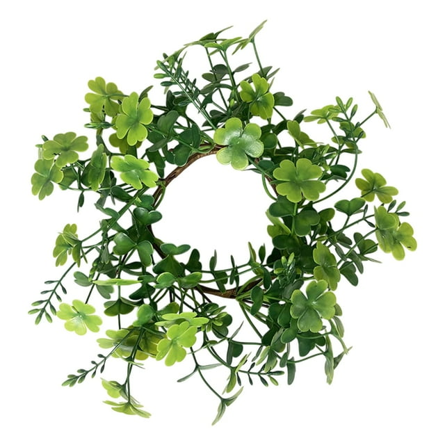 Cheapark Artificial Wreath Candle Ring Eucalyptus Boxwood Table Party Decor Wreath