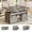 Grey, variant on SEDETA Lift Top Coffee Table, 4 in 1 Multi-Function Convertible Coffee Tables with Storage and Hidden Compartment, Farmhouse Coffee Table Converts to Dining Table for Living Room, Brown Top