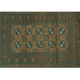 thumbnail image 1 of Ahgly Company Machine Washable Indoor Rectangle Persian Turquoise Blue Traditional Area Rugs, 8' x 10', 1 of 4