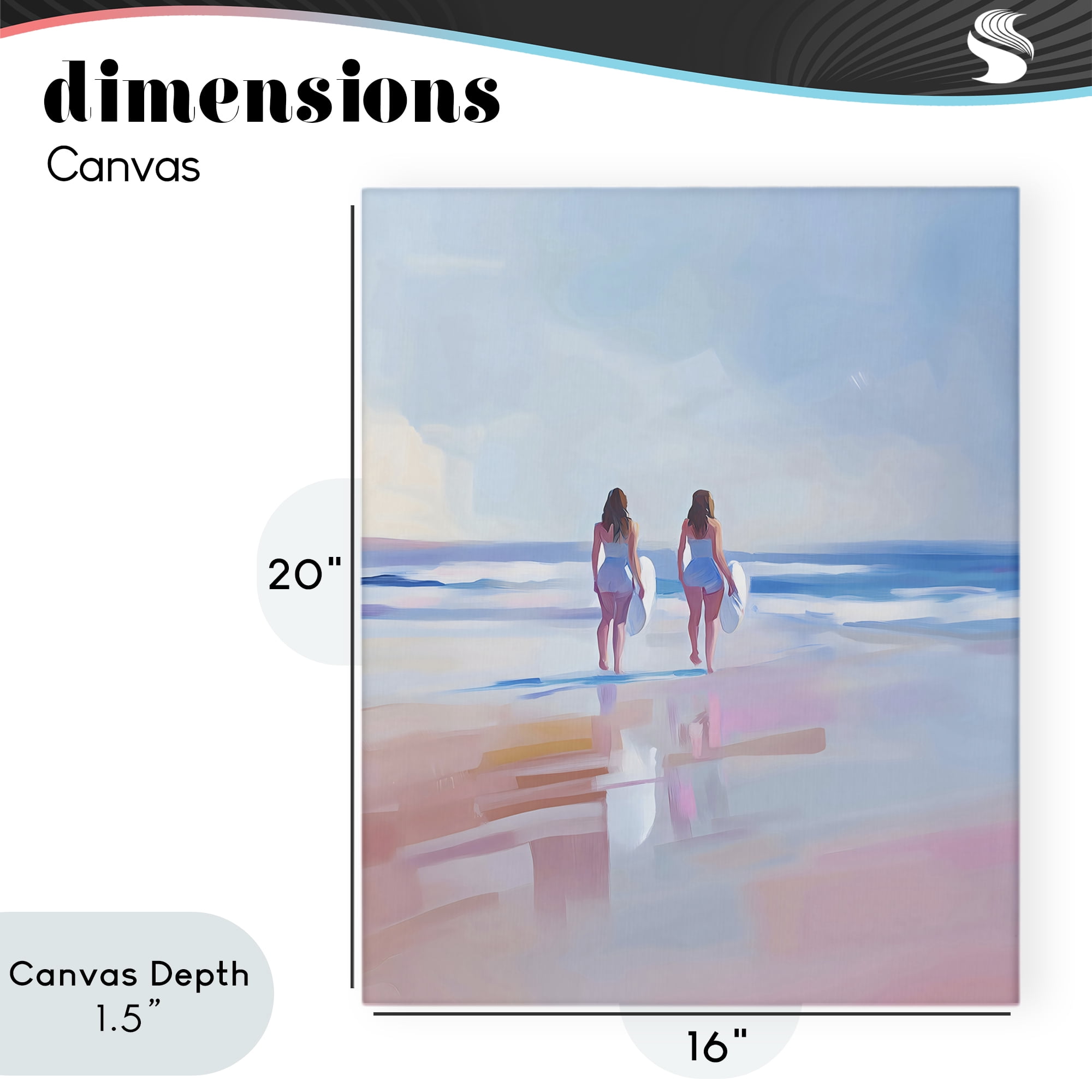 Stupell Industries Heading To Surf at Dawn Canvas Wall Art, design by The Prints Vibe