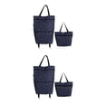 thumbnail image 1 of kurtrusly Sac de Courses Confortable avec Roues Pliable Mickey Fleur Noire 2Ensemble, 1 of 6