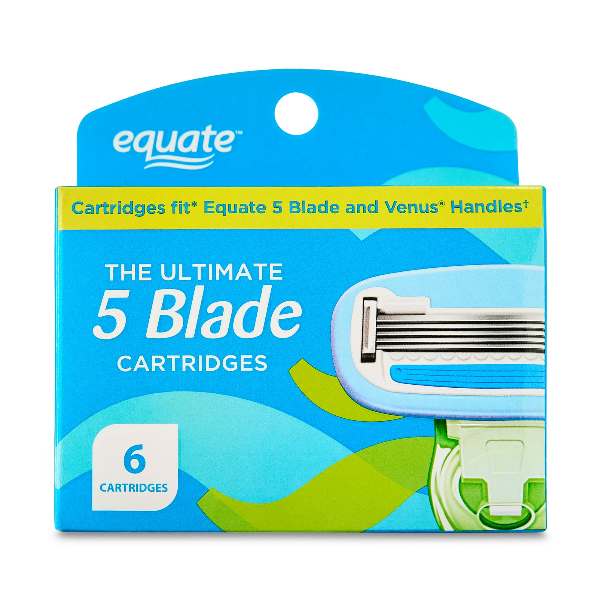Equate Women's 5-Blade Cartridge Refills for Equate 5-Blade and Gillette Venus Handles, 6 Count