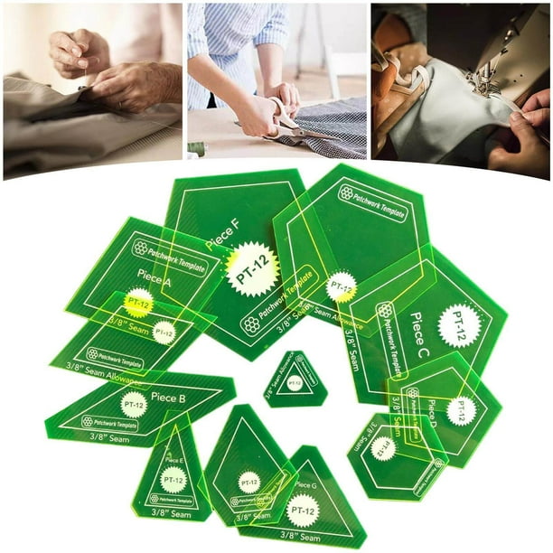 12 Pieces Quilt Templates Acrylic Creative Accessories Portable Craft