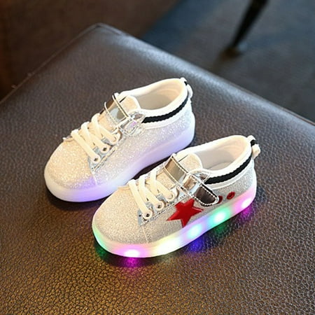

Baby Fashion Sneaker LED Luminous Star Child Toddler Casual Lovely Colorful Light Shoes Child Footwear