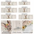 thumbnail image 2 of Valance Curtains for Kitchen Windows Watercolor Blossom Floral Bunny Rod Pocket Valance Pastoral Floral Wreath Short Window Curtain Topper for Bedroom Living Room Bathroom 42x12in,1&nbsp;Panel, 2 of 9