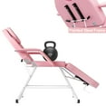thumbnail image 3 of Massage Salon Tattoo Chair Esthetician Bed, Adjustable Facial Bed with Hydraulic Stool, Removable Headrest, Spa Bed Beauty Barber Massage Equipment, Pink, 3 of 7