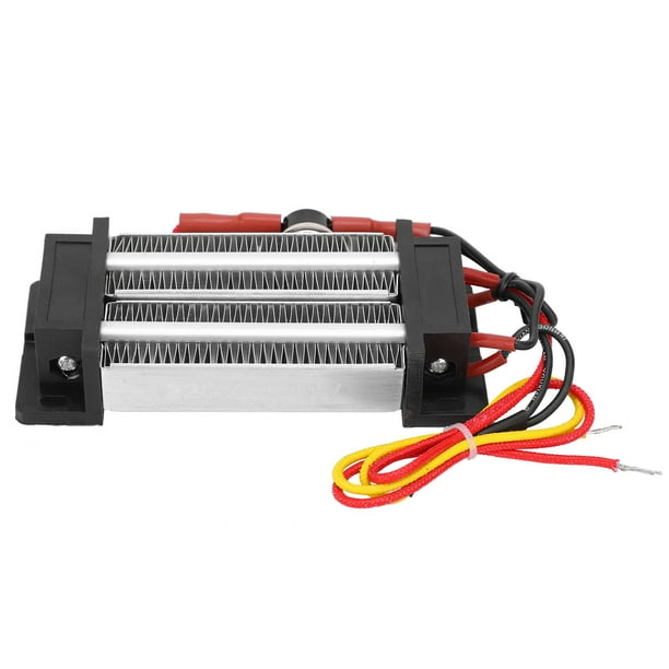 Calentador de aire PTC 76A2 de 450 W con elemento calefactor cerámico y aislamiento de temperatura constante.