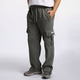thumbnail image 2 of AWZXDE Men's Lined Cargo Joggers with Drawstring, Loose Fit Winter Warm Work Pants with Multiple Pockets Utility Style GY2,XXL, 2 of 8
