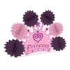 Party Central Club Pack of 12 Pink and Black Princess Crown Pop-Over Table Centerpieces 10"