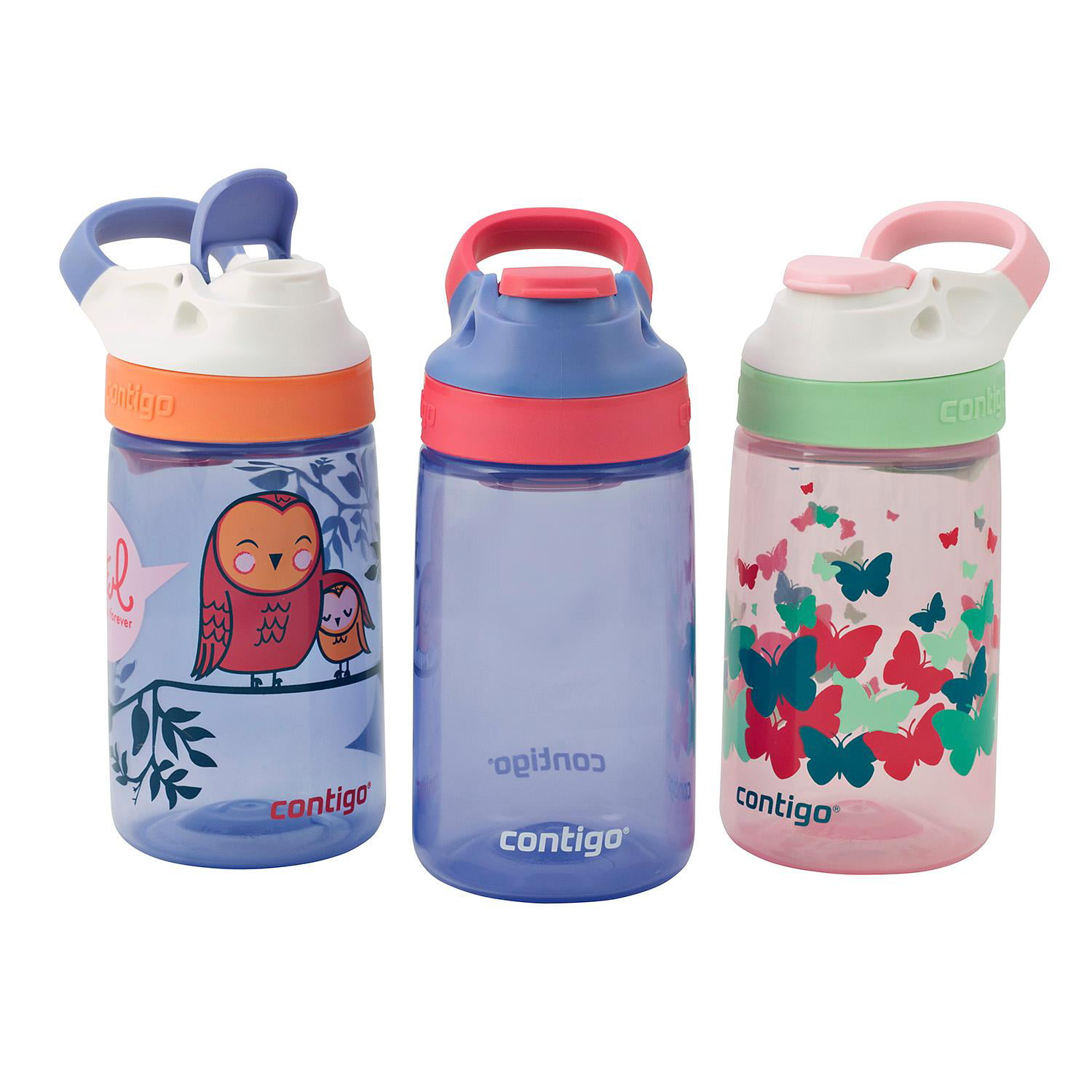 Spill Proof BPA Free Contigo Kids Gizmo Sip Water Bottles 3 Pack