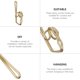 thumbnail image 3 of unbranded 200Ud Para De Metal Dorado Con Simple Ideal Para Hotel O, 3 of 6