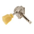 thumbnail image 5 of Musiclily Pro 3R3L 14:1 Ratio Semi Closed Vintage Style Locking Machine Heads Tuners Tuning Pegs Keys with Keystone Button for Acoustic Electric Guitar, Nickel with Cream Button, 5 of 5